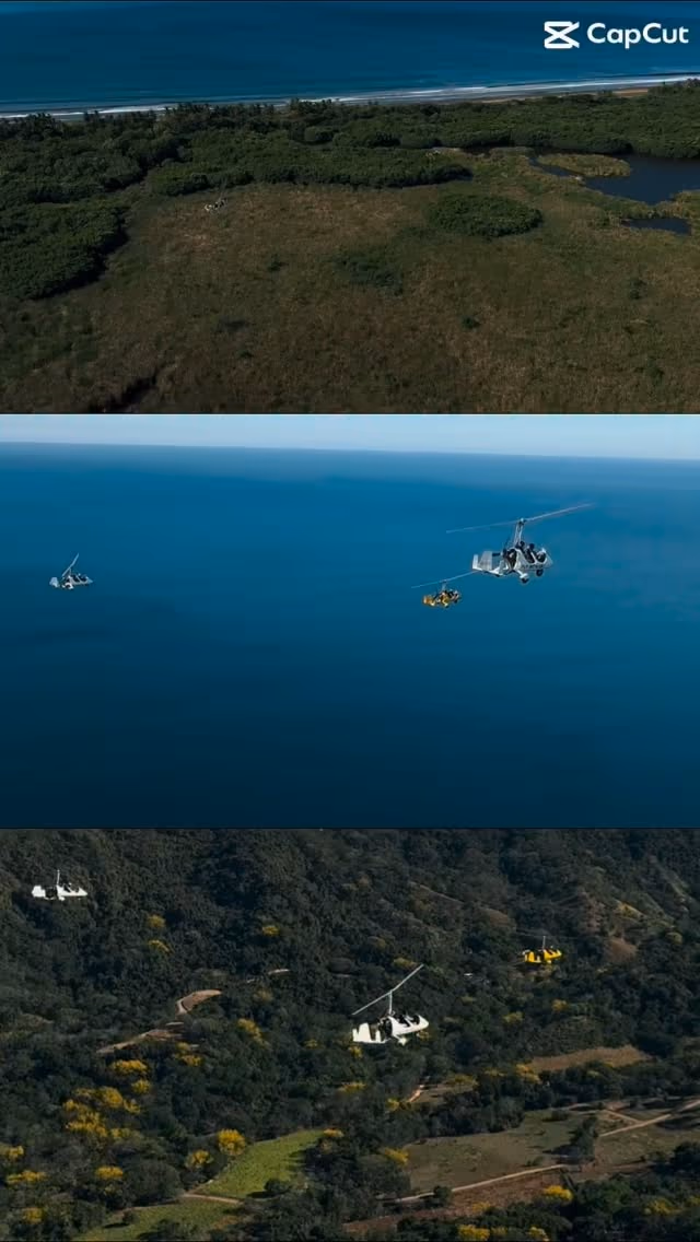 Formation flights with 4 Gyros over the beautiful coast of Samara-Coyote
